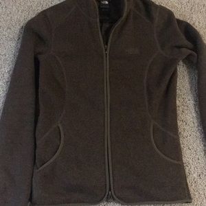 North Face brown fleece jacket